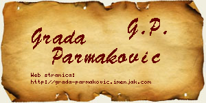 Grada Parmaković vizit kartica
